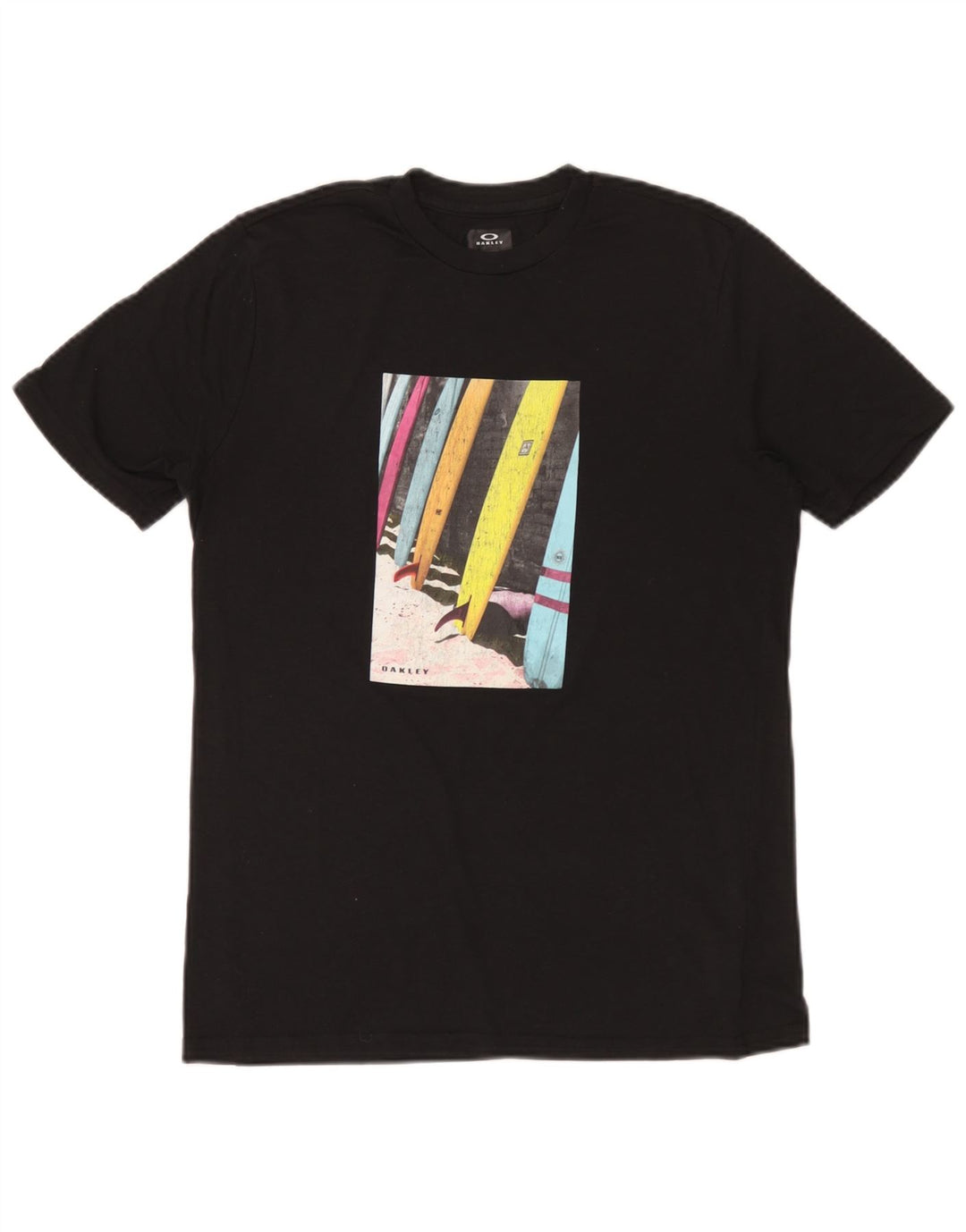 Oakley Herren-T-Shirt mit regulärer Passform, Grafik, XS, schwarzes Polyester