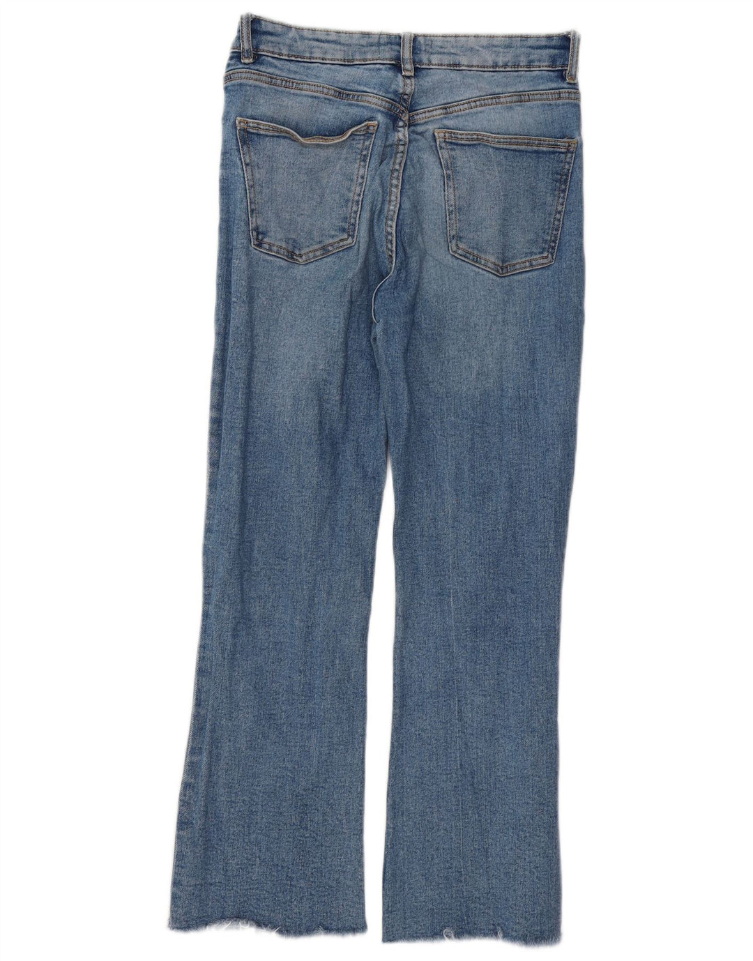 ZARA Womens Crop Bootcut Jeans EU 38 Small W28 L25 Blue Cotton