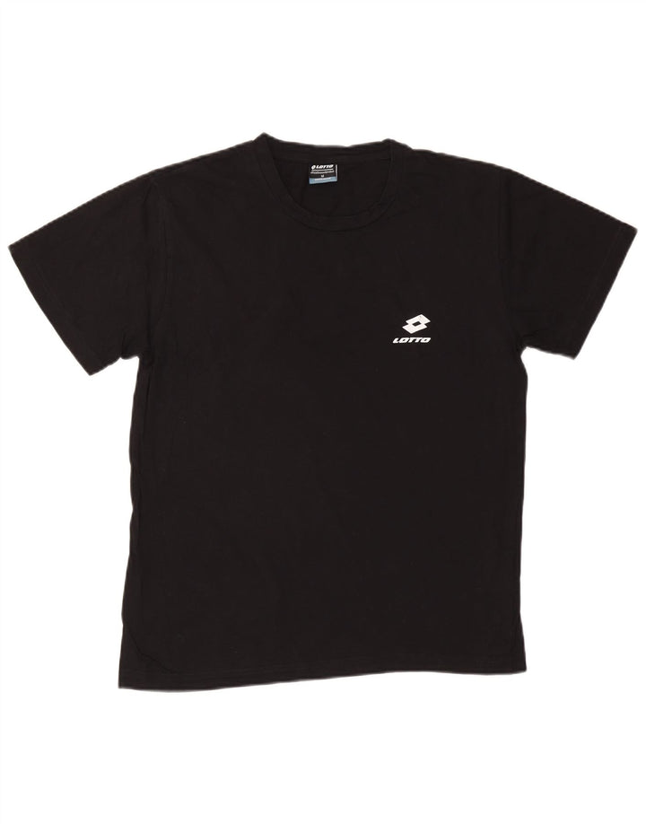 LOTTO Herren T-Shirt Top Medium Schwarz Baumwolle