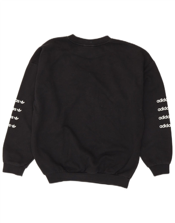 ADIDAS Damen-Sweatshirt mit übergroßem Grafikmotiv, Gr. 8, Größe S, Schwarz, Baumwolle
