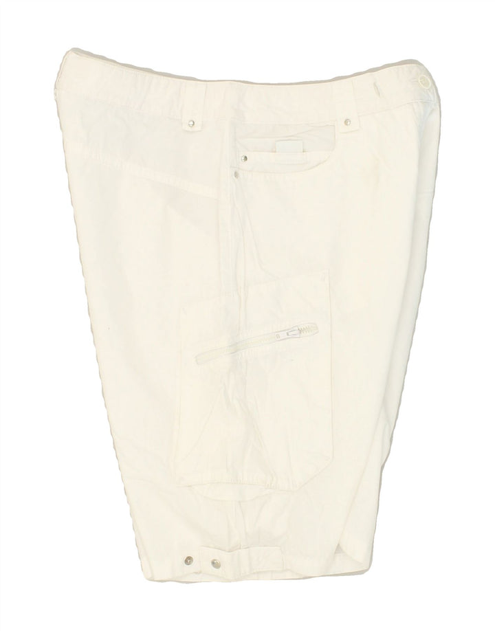 BRUGI Womens Cargo Shorts IT 44 Medium W30 White Cotton | Vintage Brugi | Thrift | Second-Hand Brugi | Used Clothing | Messina Hembry 