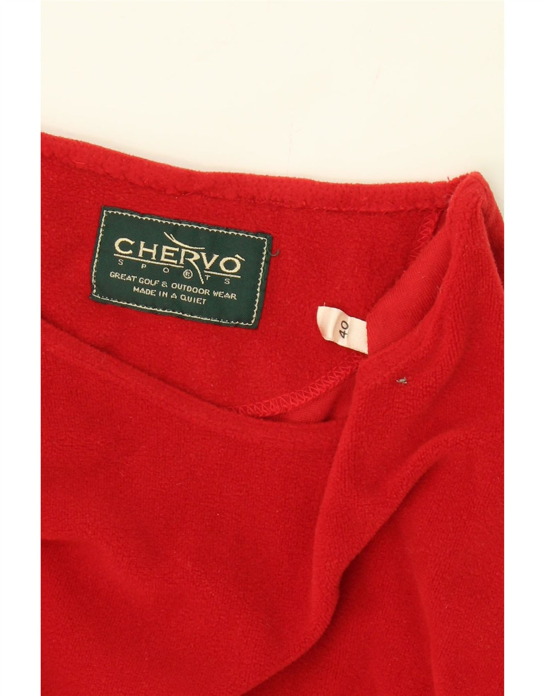 CHERVO Womens Fleece Jumper EU 40 Medium Red Polyester Vintage Chervo and Second-Hand Chervo from Messina Hembry 