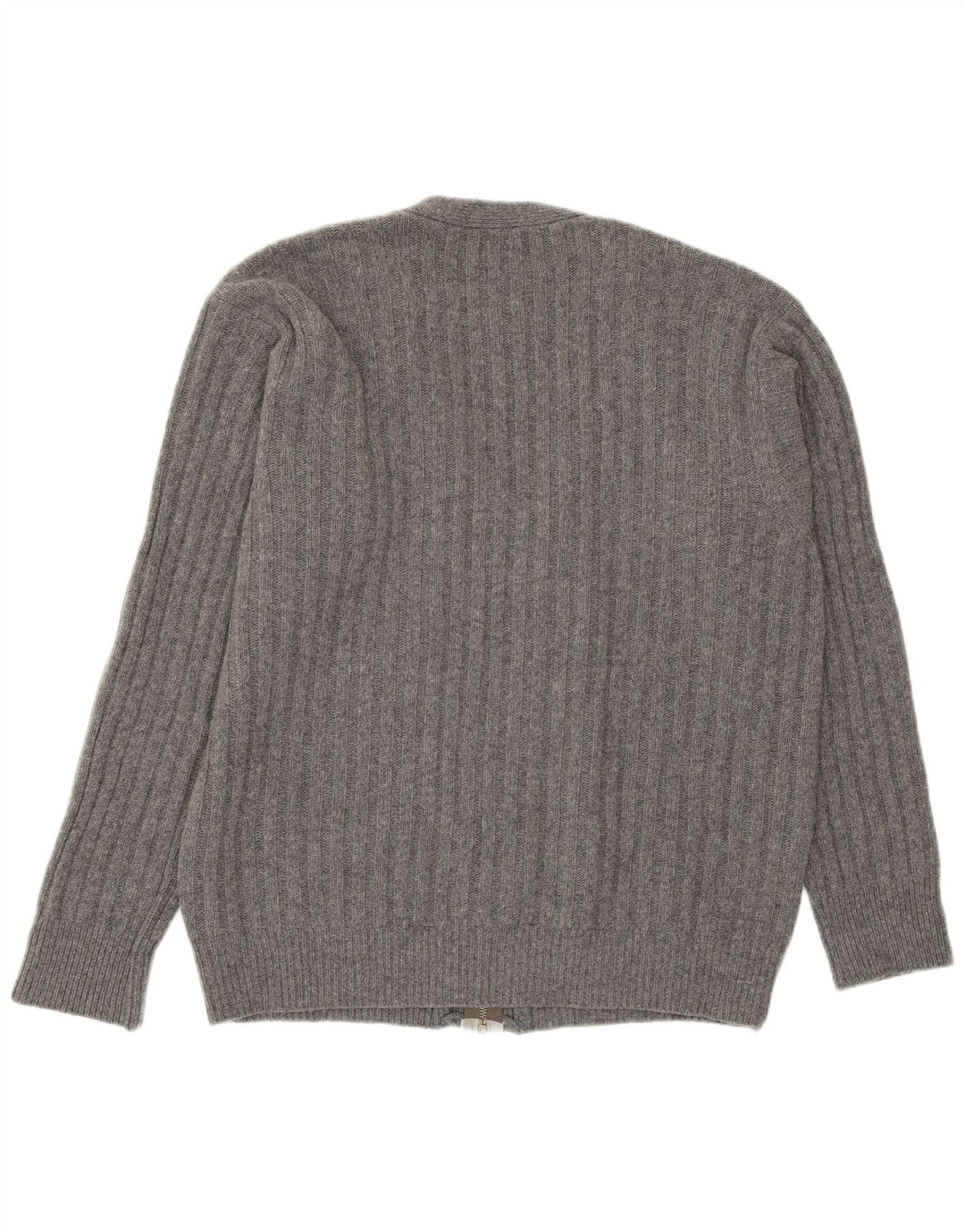 Sisley Herren-Cardigan-Pullover, große graue Wolle