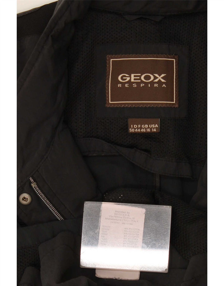 Geox Respira Womens Utility Jacke UK 16 Large Schwarz Polyester