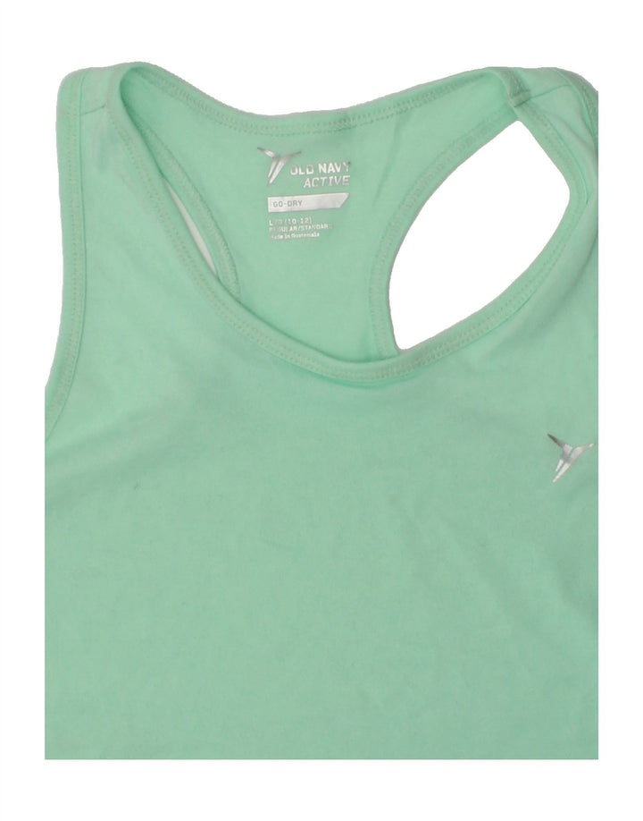 OLD NAVY Girls Vest Top 10-11 Years Large  Green Polyester Sports | Vintage Old Navy | Thrift | Second-Hand Old Navy | Used Clothing | Messina Hembry 