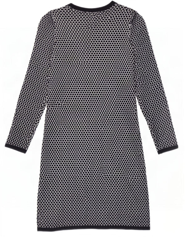 Cos Langarm-Pulloverkleid für Damen, UK 6, XS, Marineblau, geometrische Baumwolle