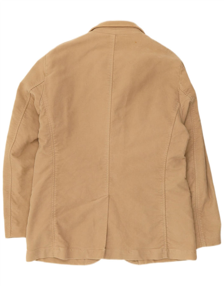 Aspesi Herren-Blazer mit 3 Knöpfen, Größe 40, große beige Baumwolle