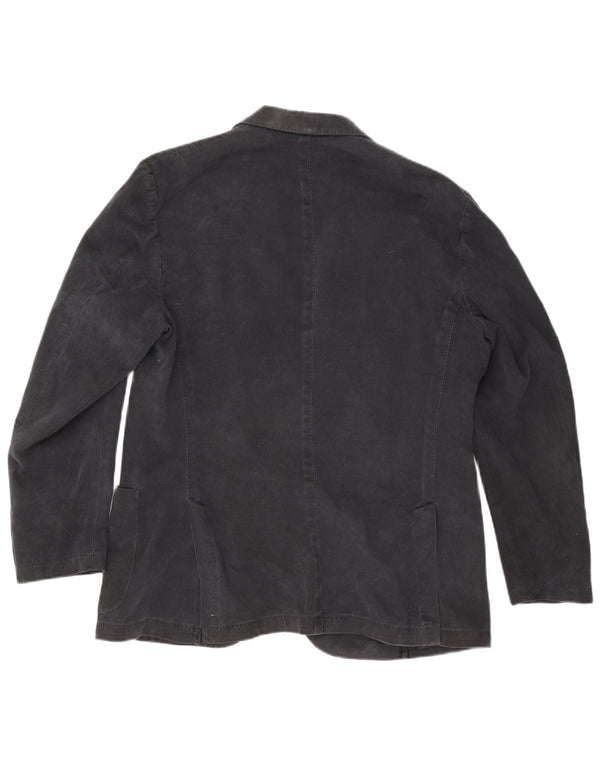 Polo Ralph Lauren Herren-Blazer mit 3 Knöpfen, IT 54, XL, schwarze Baumwolle