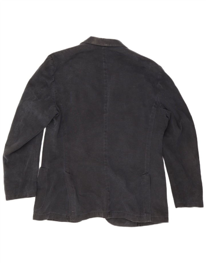 Polo Ralph Lauren Herren-Blazer mit 3 Knöpfen, IT 54, XL, schwarze Baumwolle