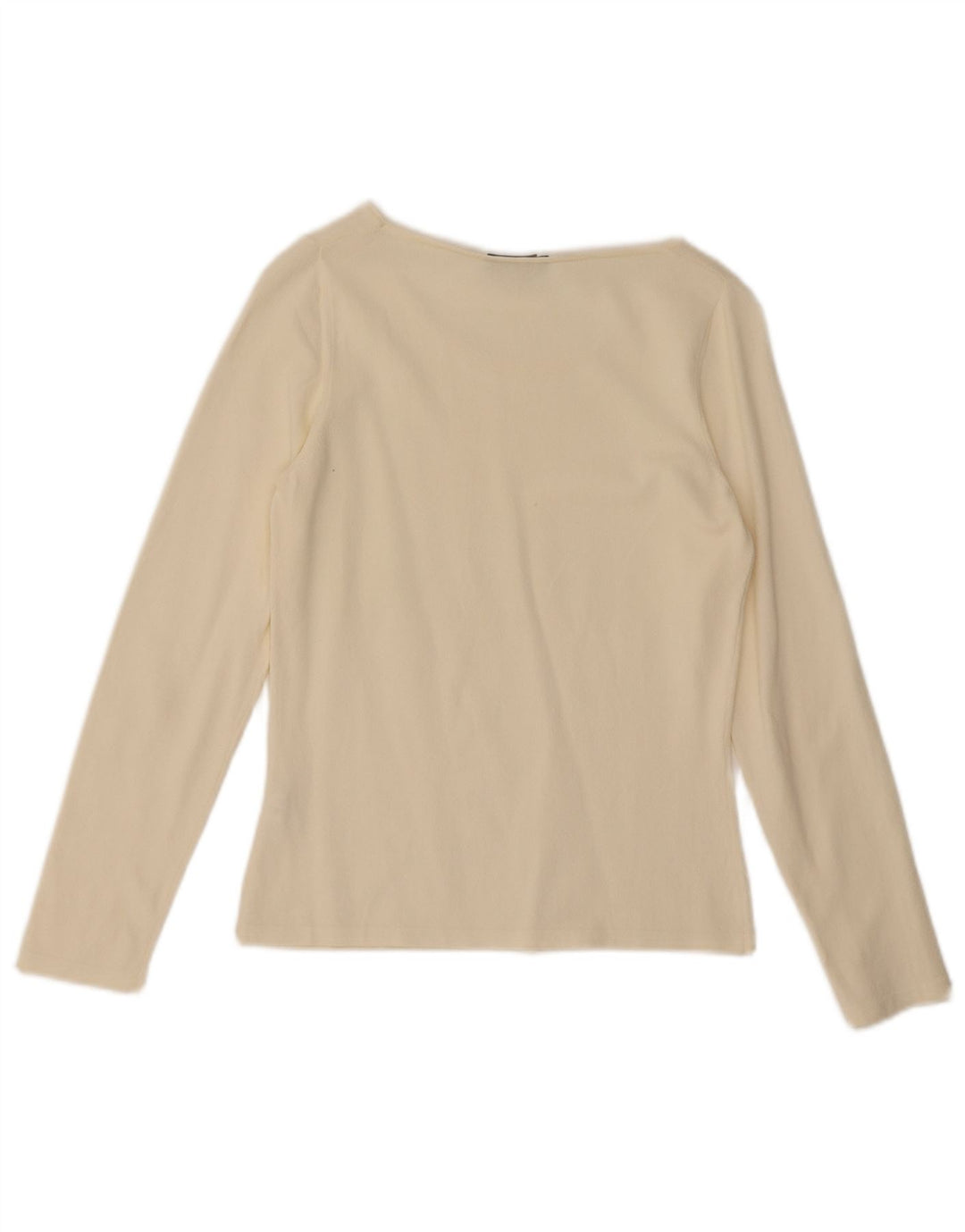 Luisa Spagnoli Damen Top Langarm UK 14 Medium Off White Viskose