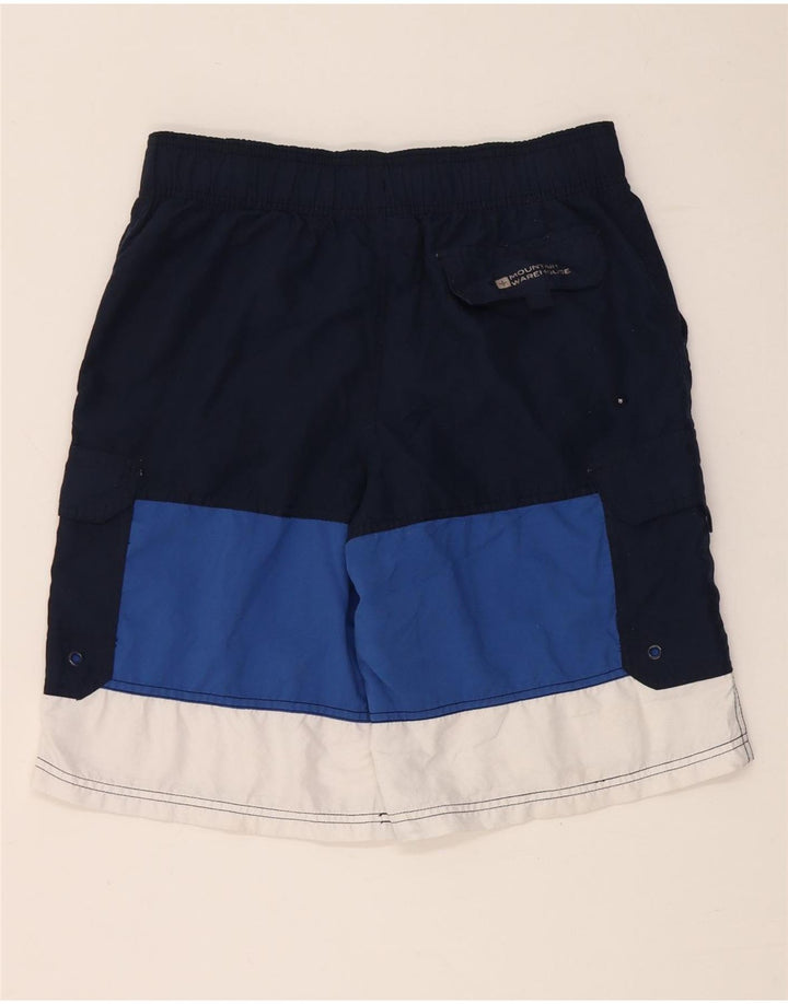 Mountain Warehouse Herren-Badeshorts XS Marineblaues Colourblock-Polyester