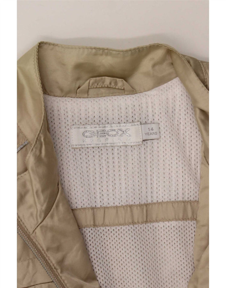 Geox Respira Bomberjacke für Mädchen, 13–14 Jahre, beige, Polyamid