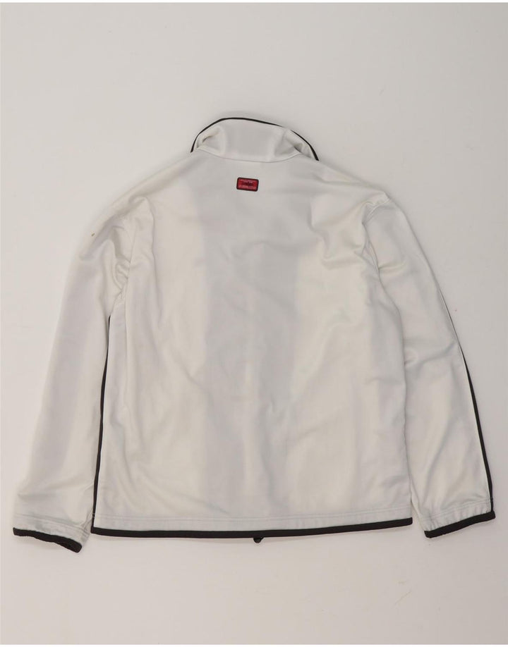 Diadora Herren-Trainingsanzug-Top-Jacke, UK 32 2XS, weißes Colourblock-Polyester