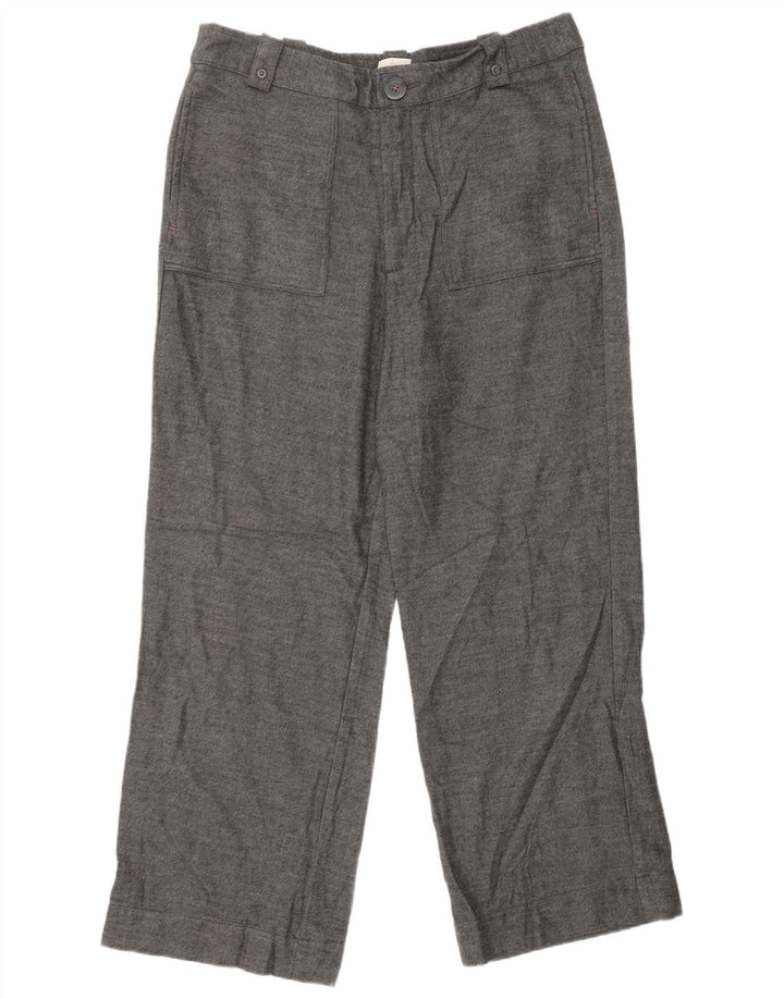 WHITE STUFF Damen Gerade Freizeithose UK 16 Large W34 L29 Grau