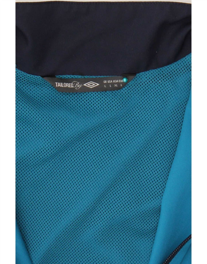 Umbro Herren-Trainingsanzug-Top-Jacke, groß, blau, Farbblock