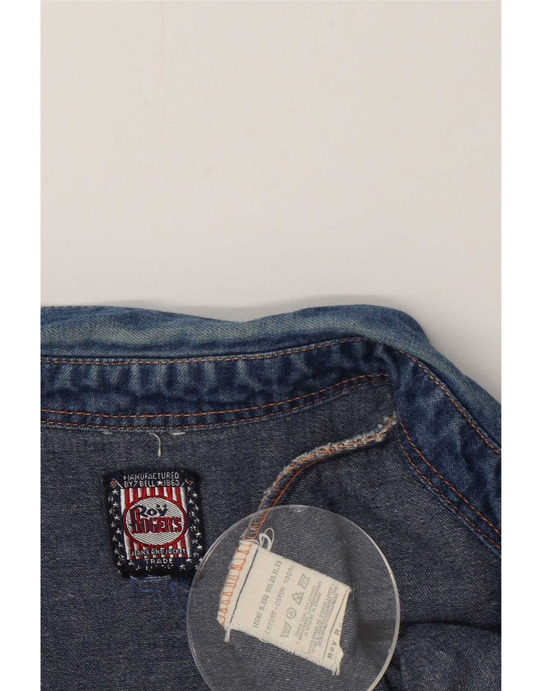 Roy Rogers Herren Jeanshemd mittelblaue Baumwolle
