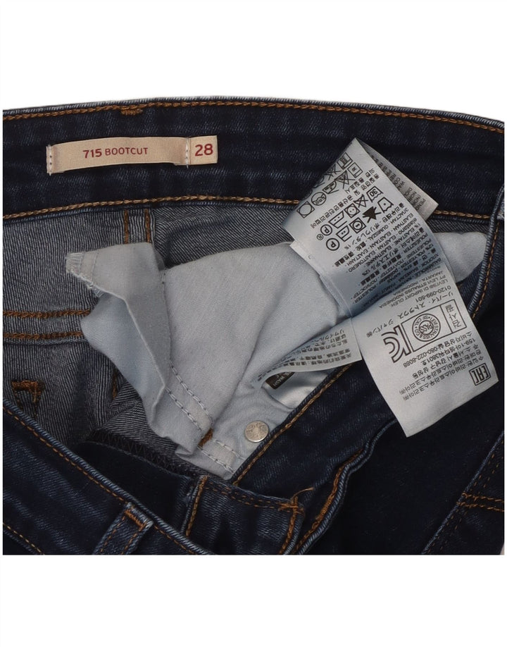 Levi's Damen 715 Bootcut Jeans W28 L27 Blaue Baumwolle