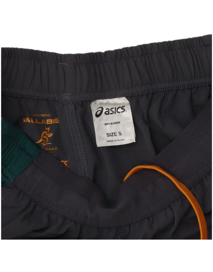 Asics Herren Wallabies Sportshorts, klein, graues Farbblock-Polyester