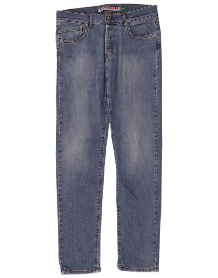 Carrera Herren 710 Regular Slim Jeans IT 50 Large W34 L34 Blaue Baumwolle
