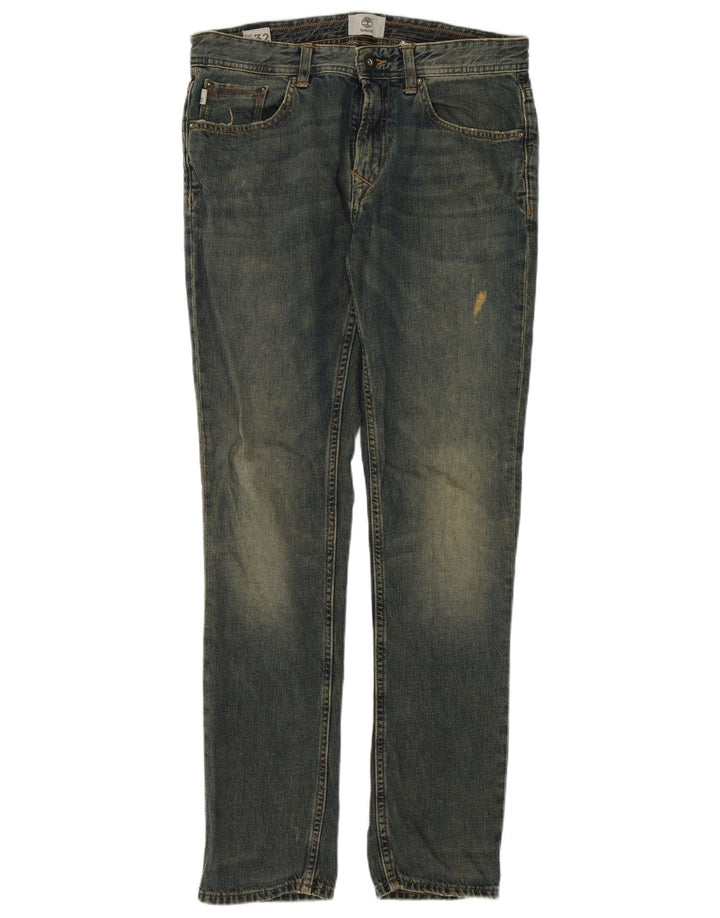 Timberland Herren Slim Jeans W32 L32 Blaue Baumwolle