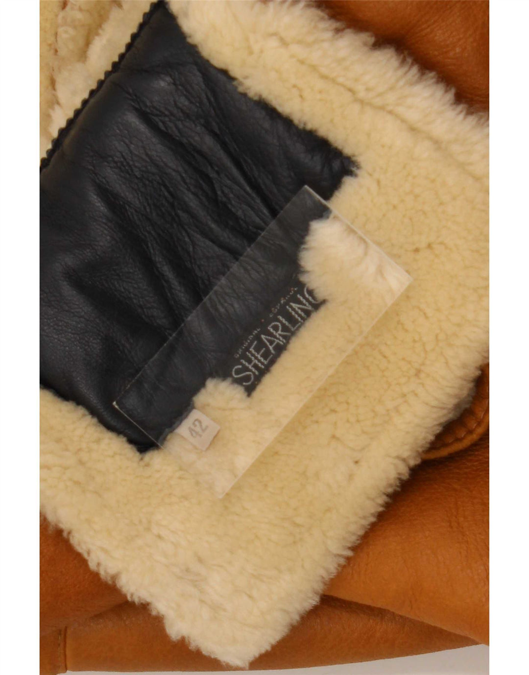 Vintage Damen Übergroße Lammfelljacke IT 42 Mittelbraun