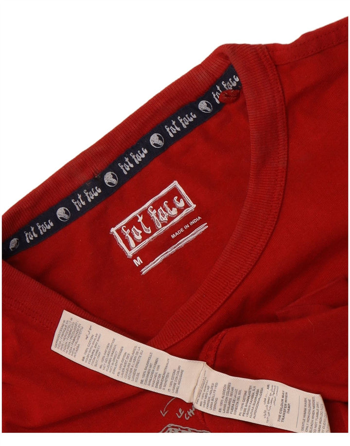 Fat Face Herren-T-Shirt mit Grafik, mittelrote Baumwolle