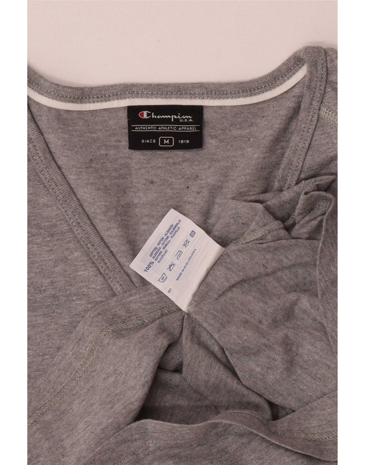 Champion Damen Kurzarm-T-Shirt mit normaler Passform, UK 12, Mittelgrau