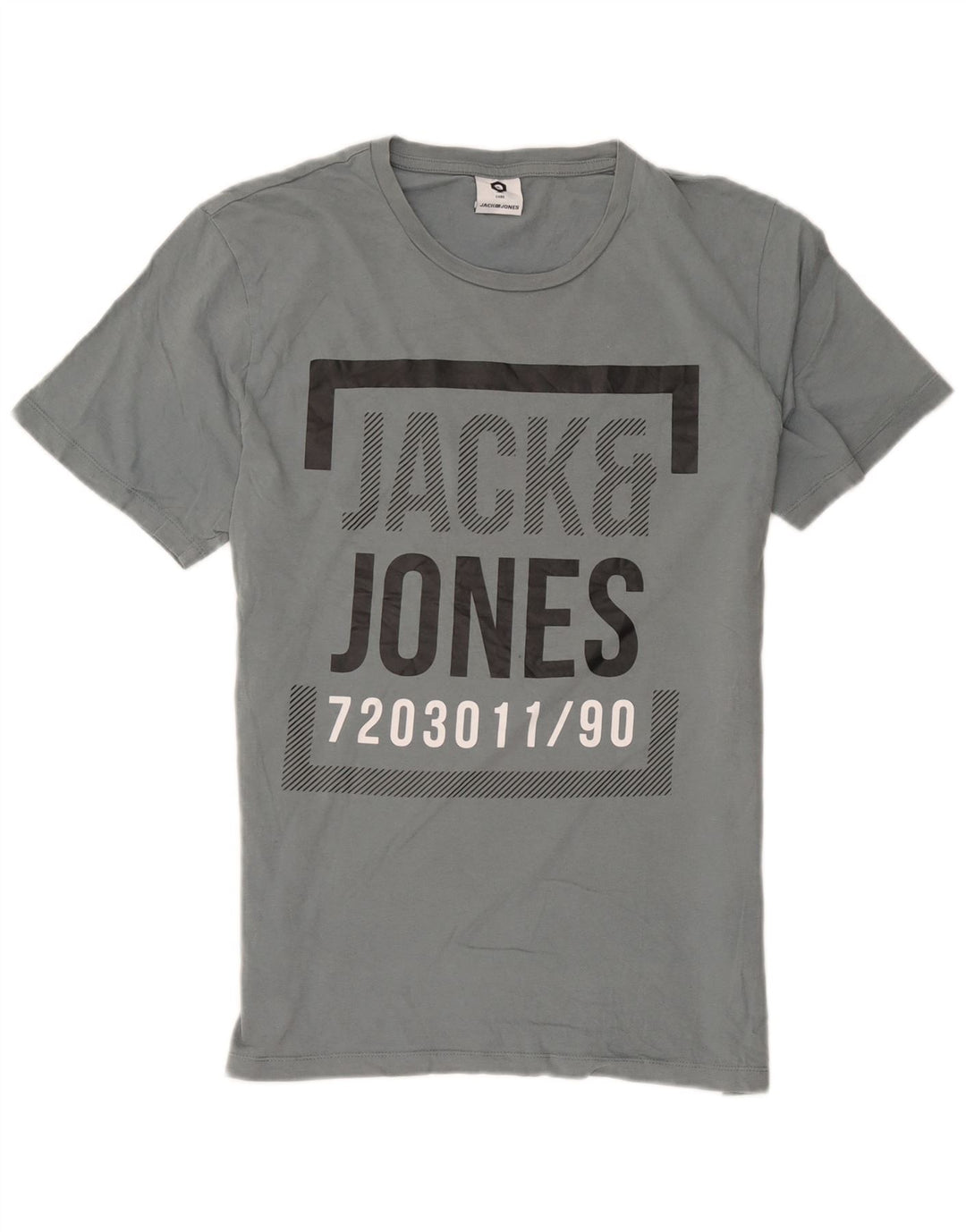 Jack & Jones Herren-T-Shirt mit Grafik, Größe L, Grau, Baumwolle