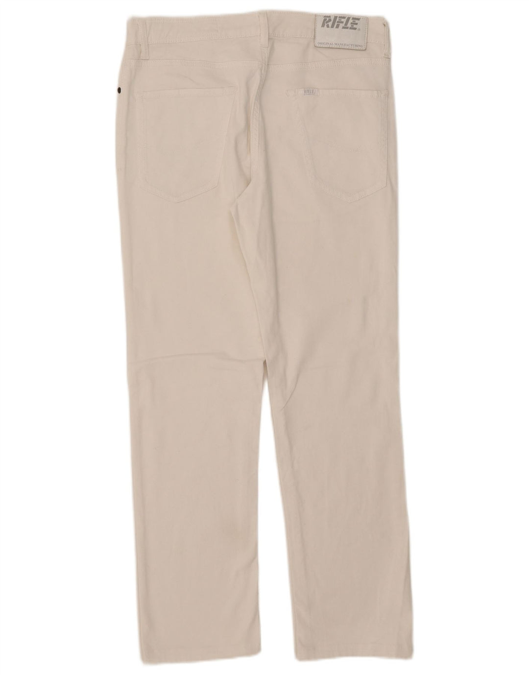 Rifle Damen Straight Jeans W34 L28 Weiße Baumwolle
