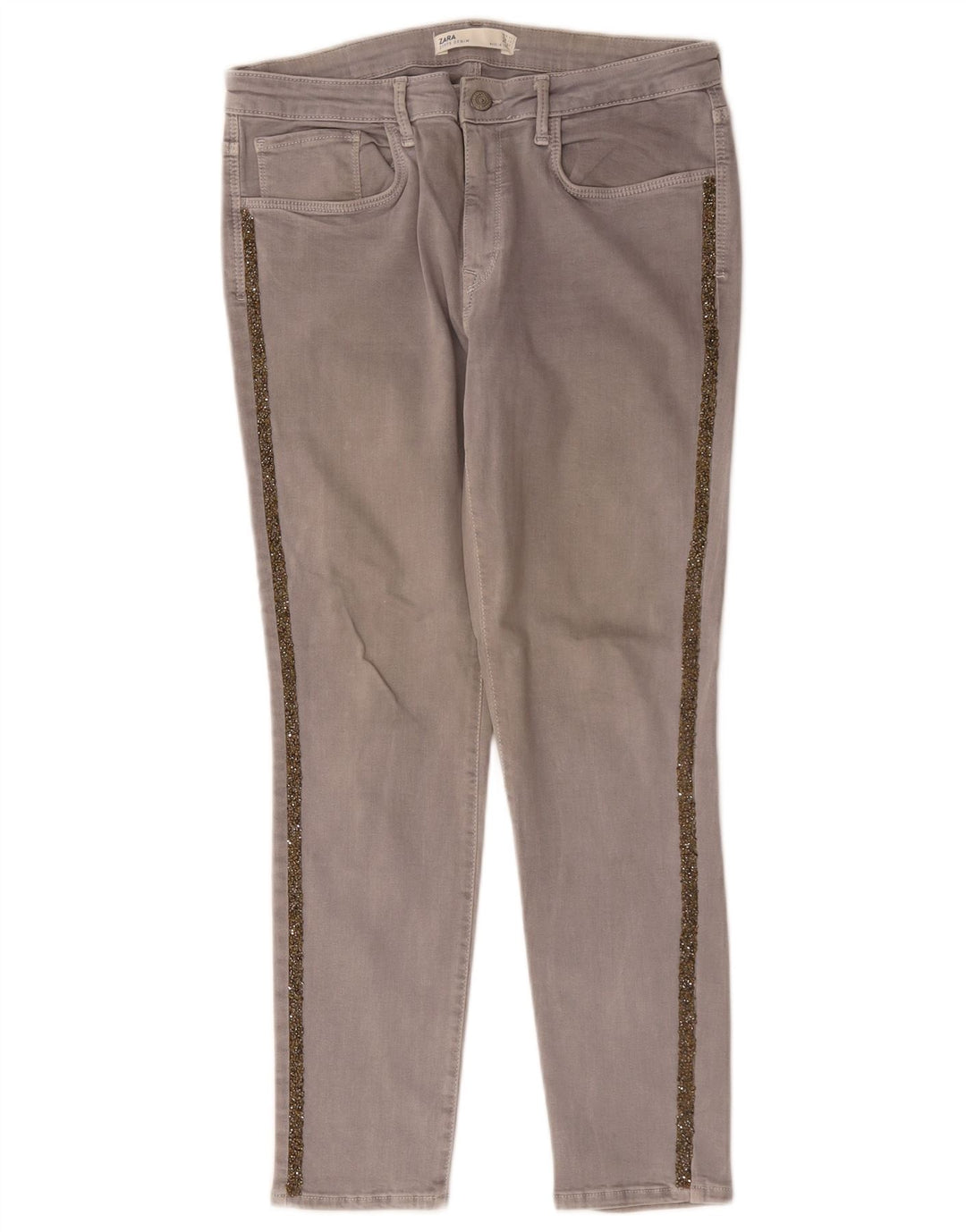 Zara Damen Slim Jeans EU 44 XL W34 L27 Grau