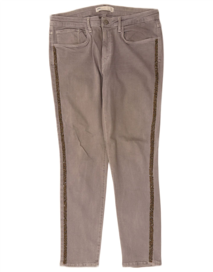 Zara Damen Slim Jeans EU 44 XL W34 L27 Grau