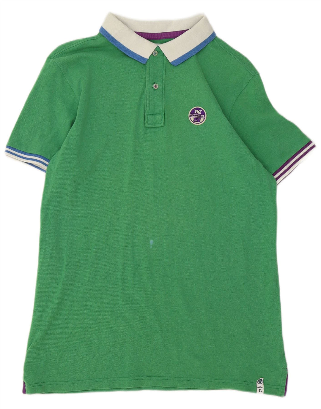 North Sails Herren Rugby-Poloshirt, groß, grün gestreift