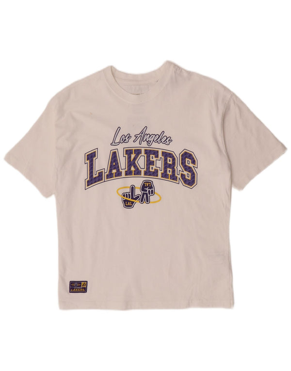 Zara Los Angeles Lakers Grafik-T-Shirt für Jungen, 11–12 Jahre, weiße Baumwolle