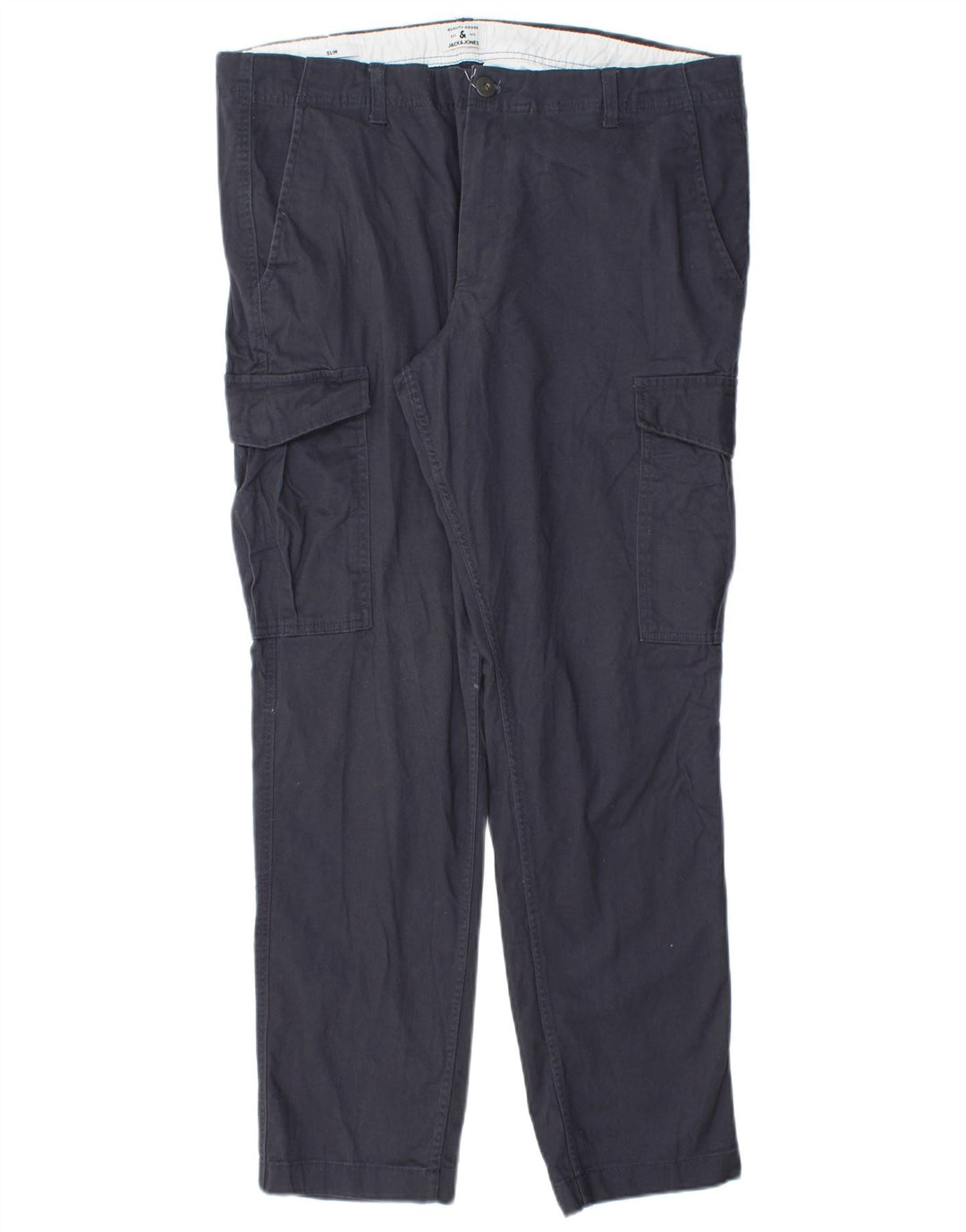 Jack & Jones Herren Slim Cargohose W38 L30 Marineblaue Baumwolle