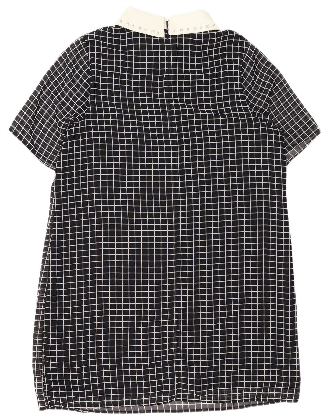 COAST Damen-Tunikakleid, Größe 46, groß, schwarz kariert, Polyester