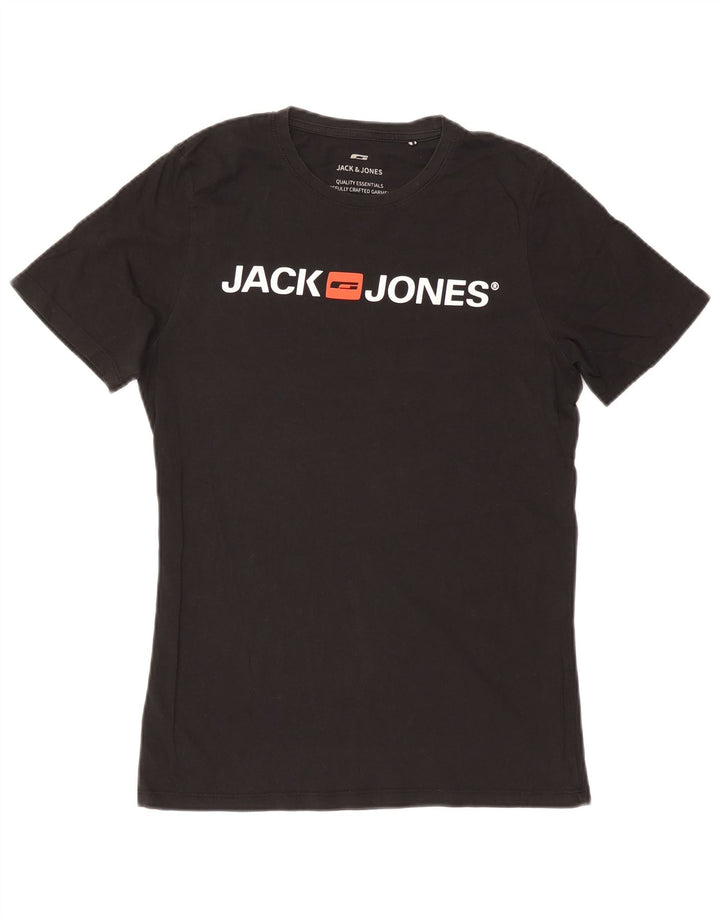 Jack & Jones Herren-T-Shirt mit Grafik, mittelgroß, Schwarz