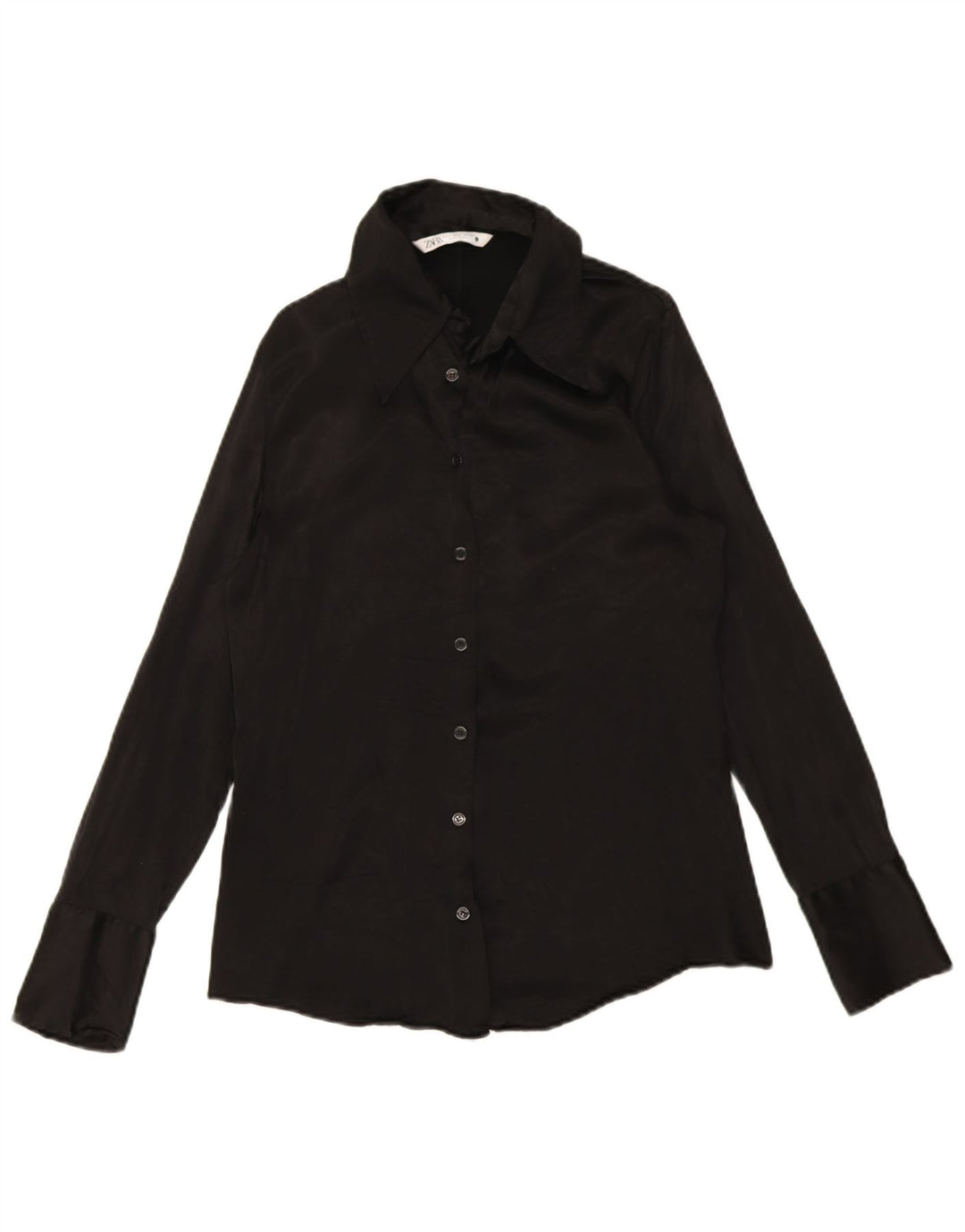 Zara Damen Hemdbluse UK 14 Large Schwarz