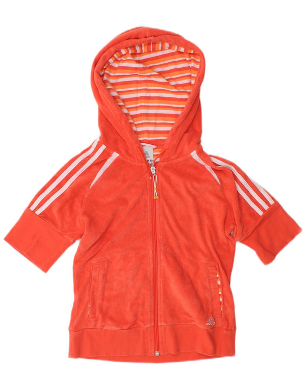 Adidas Damen Crop Short Sleeve Trainingsanzug Top Jacke UK 10 Small Orange