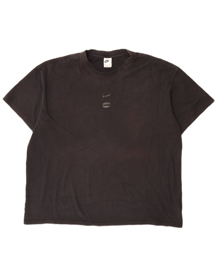Nike Herren T-Shirt Top 2XL Schwarz Baumwolle