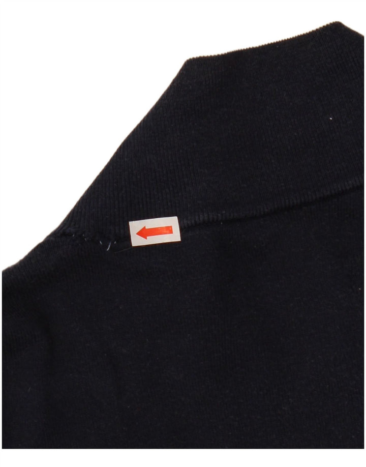 Gant Herren-Pullover mit Reißverschluss am Hals, mittlere marineblaue Baumwolle
