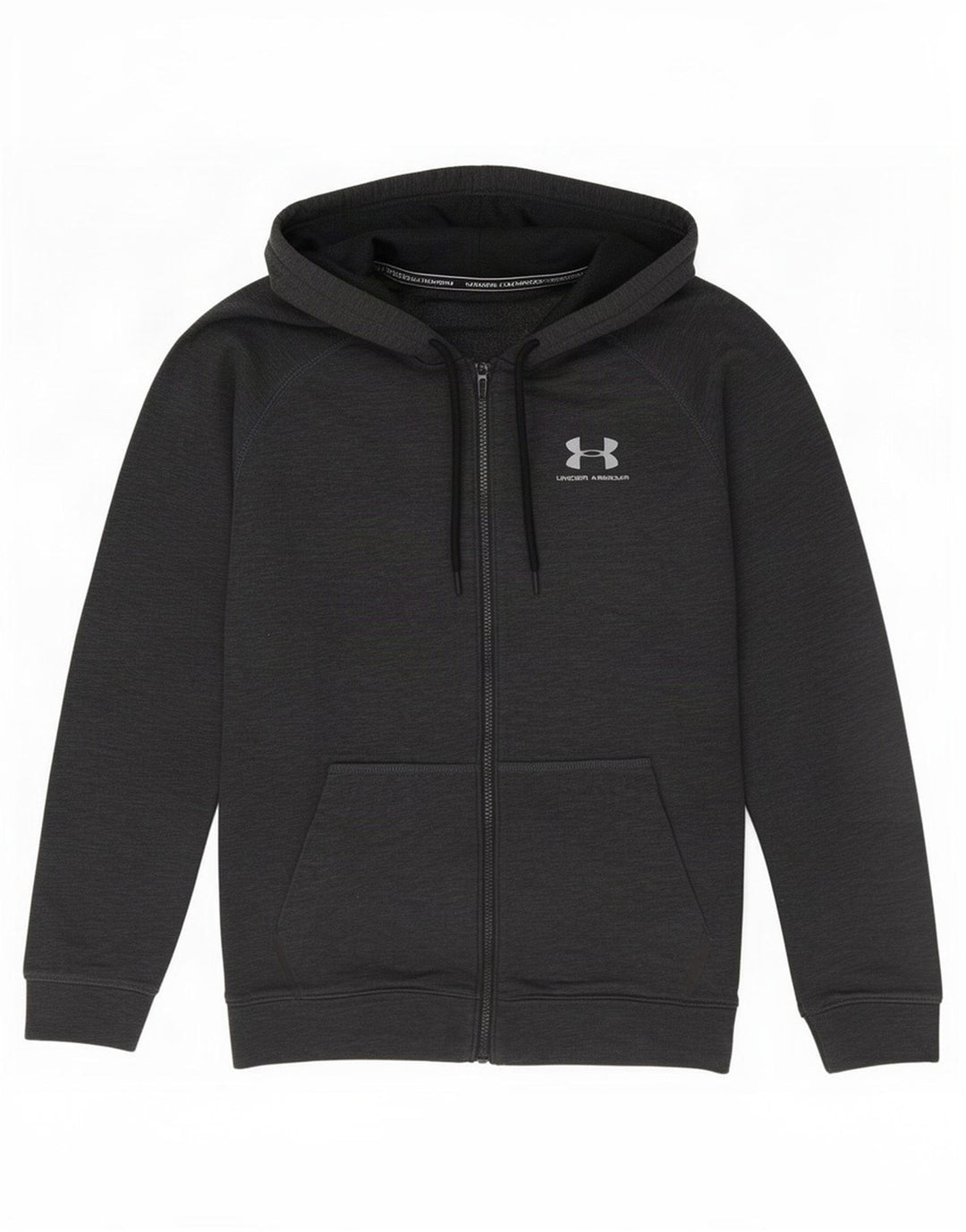 Under Armour Herren-Kapuzenpullover mit Reißverschluss, mittelgraue Baumwolle