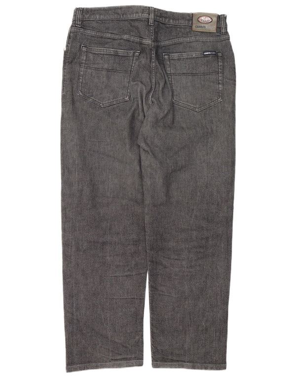 Cerruti 1881 Herren Straight Jeans W36 L28 Graue Baumwolle