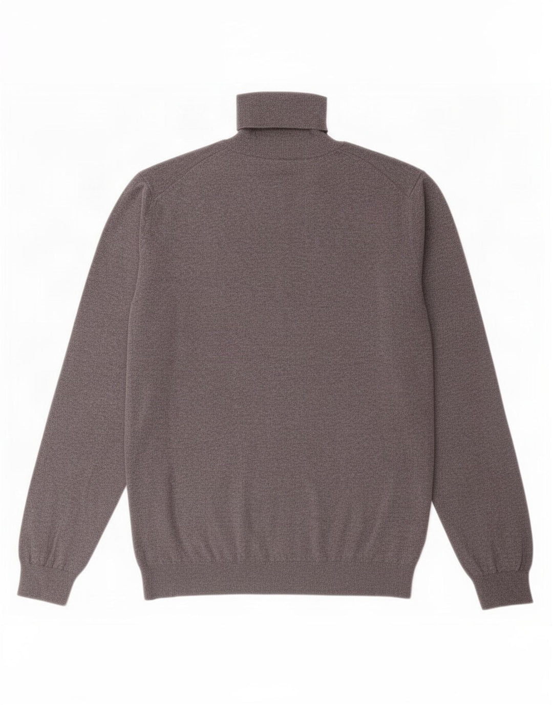 Massimo Dutti Herren-Pullover mit Rollkragen, groß, aus grauer Baumwolle