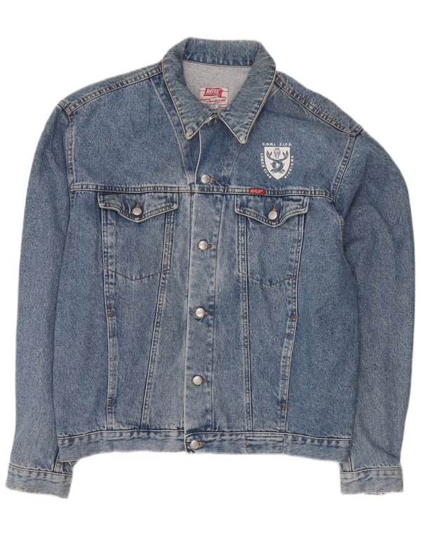 Rifle Herren-Jeansjacke mit Grafik, UK 44, 2XL, Blau, Retro