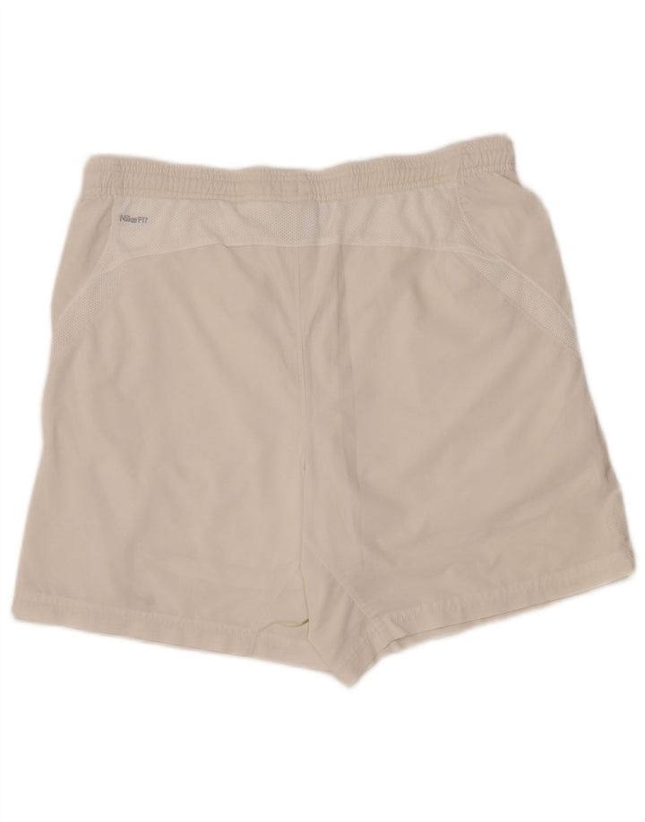 Nike Herren Fit Dry Sport Shorts Mittelweißes Polyester