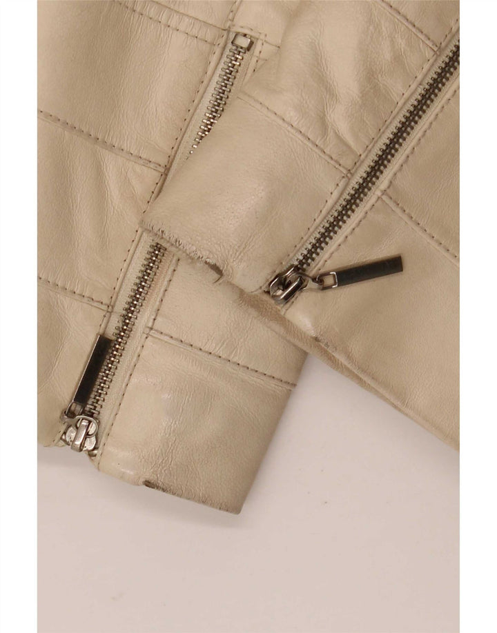 Conbipel Damen Lederjacke IT 42 Medium Beige
