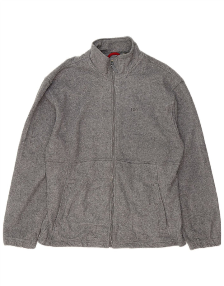 Izod Herren Fleecejacke UK 38 Mittelgraues Polyester