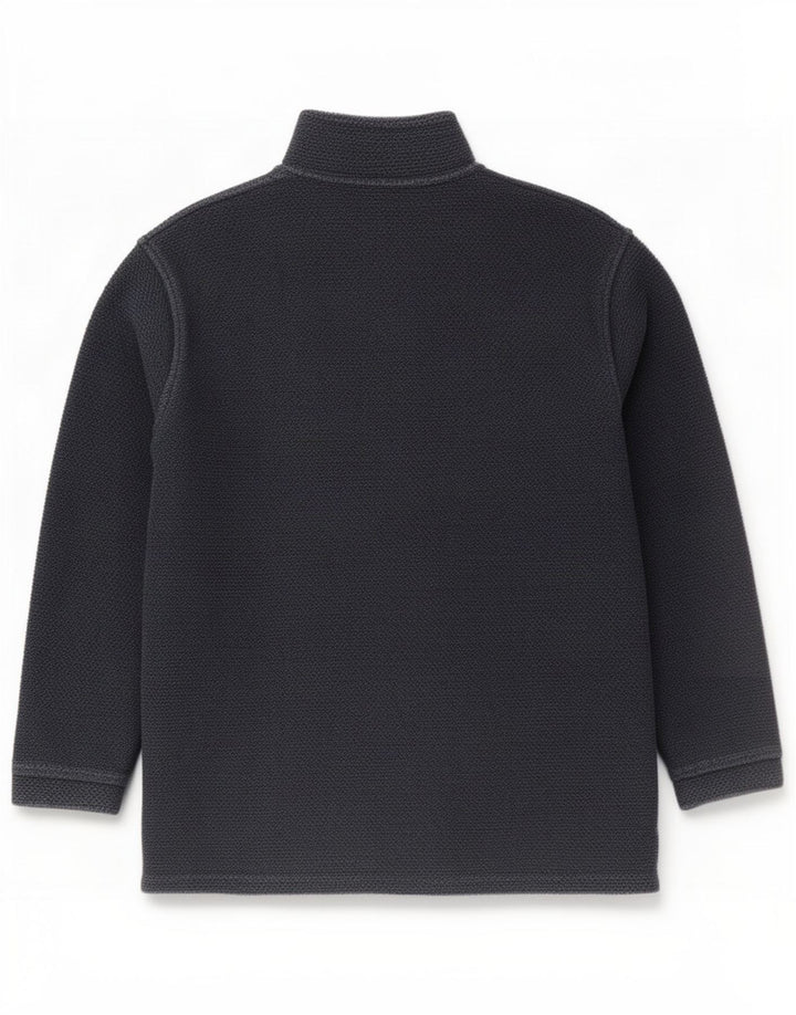 Weird Fish Herren-Sweatshirt mit Reißverschluss am Hals, groß, marineblau, Baumwolle