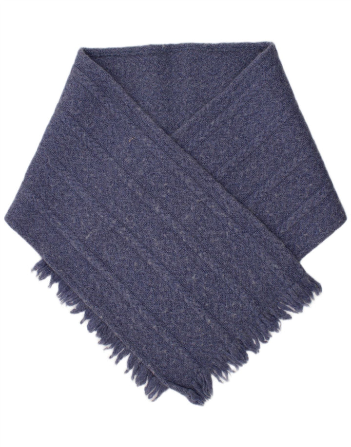Weave of The Irish Strick-Rechteckschal für Damen, Einheitsgröße, blaue Wolle, Winter