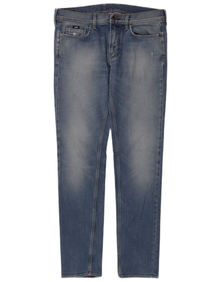 Gas Herren Distressed Slim Jeans W34 L34 Blaue Baumwolle